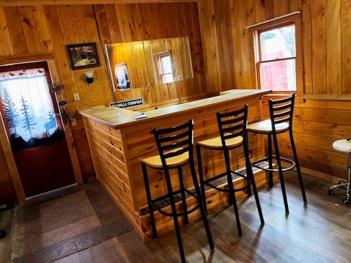 Corner Bar with Three Stools Image